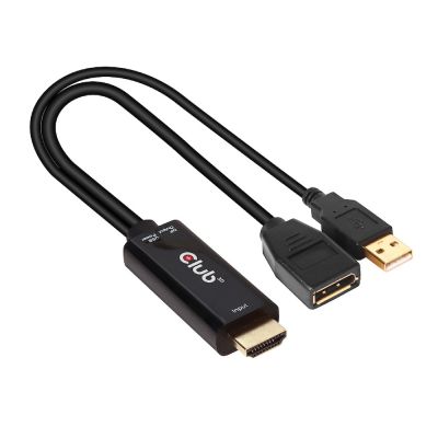 2. CLUB3D HDMI 2.0 TO DISPLAYPORT 1.2 4K60HZ HDR M/F ACTIVE ADAPTER Black