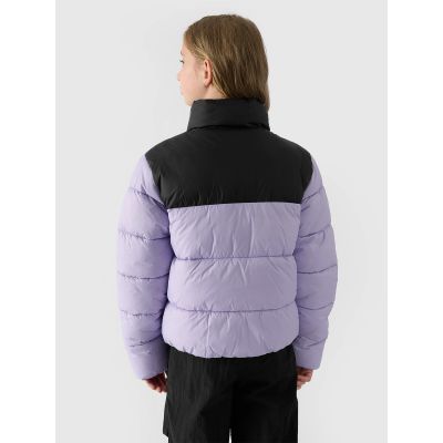 2. Girls' down jacket with synthetic filling 4F Junior 4FJWAW24TDJAF452-51S