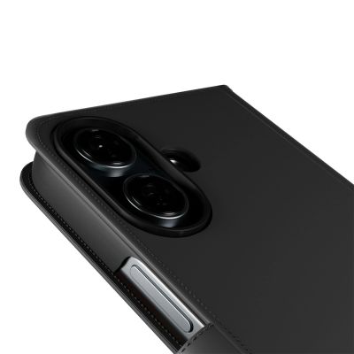 9. Puro Wallet Detachable MagSafe 2in1 PU Leather Case with Flap and Wallet for iPhone 16 - Black