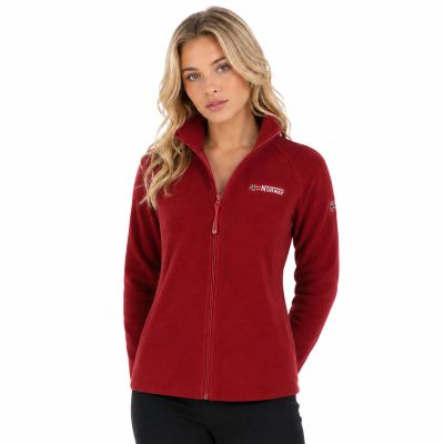 Geographical Norway TUG FZ BURGUNDY DB LADY 268 Women's Fleece Jacket (WA1716F/GN-BURGUNDY)