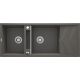 Magnetic granite sink, 2-bowl, with drainer ZRM_T213 5907650817222