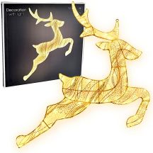 REINDEER LIGHT DECORATION 79X73CM 540LED GOLD