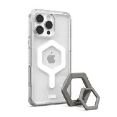 7. iPhone 16 Pro Max MagSafe-compatible protective case and Magnetic Ring Stand (ice-white/titanium)