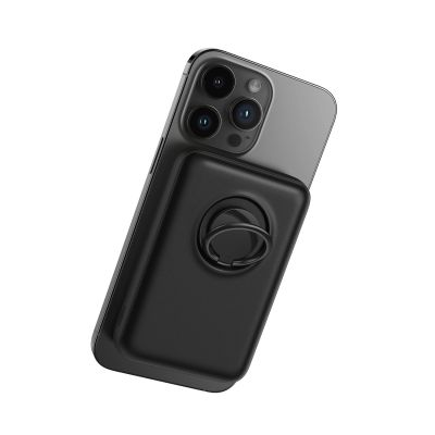 3. Wireless powerbank 10000mAh Joyroom JR-W050 20W MagSafe with ring and stand - black