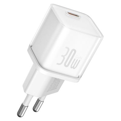 3. Baseus GaN5S 30W EU USB-C Wall Charger - White