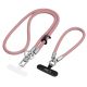 Tech-Protect C10S Crossbody Phone Lanyard (114 cm) + Wrist Strap (31 cm) - Pink Titanium