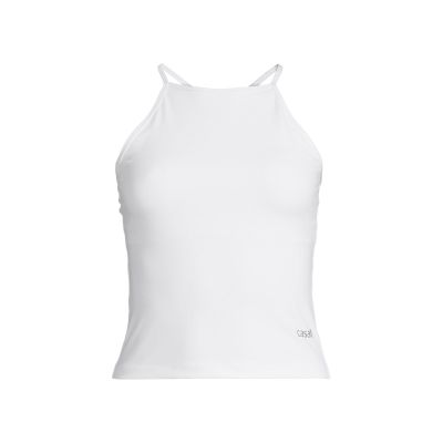 2. CASALL Built-In-Bra Halterneck Tank white