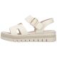 4. Women's beige wedge sandals Rieker V4952-60
