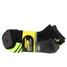 Skechers 3pk Mens 1/2 Terry Q-Black Socks S114981-HBLK Black 41-46