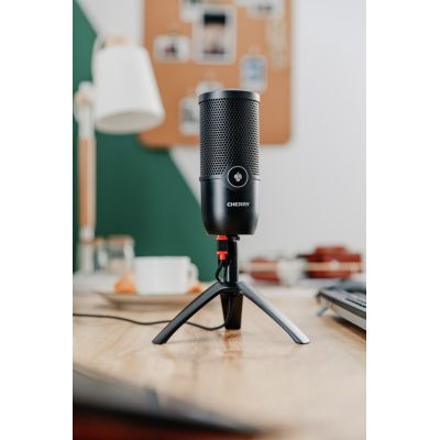5. CHERRY UM 3.0 Black Tabletop Microphone