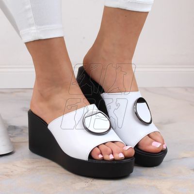 7. Filippo leather wedge sandals W DK4610 white