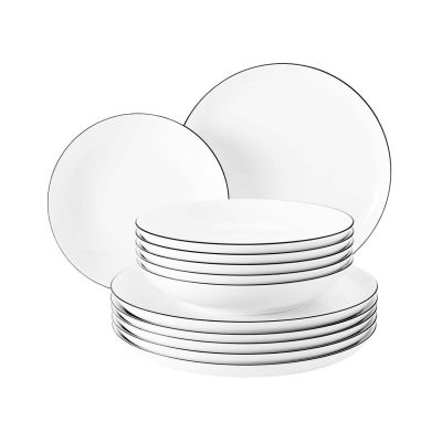 4. Seltmann Weiden Lido Round Porcelain White 12 pcs.