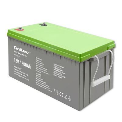 8. QOLTEC DEEP CYCLE GEL BATTERY | 12V | 200AH