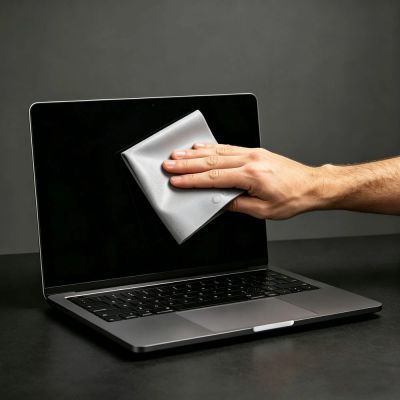 7. Tech-Protect Polishing Cloth Microfiber Screen Cloth for Laptop 13-14" - Gray