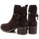 5. Women's suede ankle boots on a block, brown Potocki SZ12527