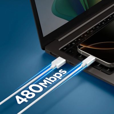 7. Spigen EB6010AC USB-A / USB-C 60W Cable 100 cm - White