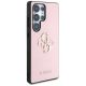 4. Guess Grained Big 4G Logo Small Classic Logo Case for Samsung Galaxy S25 Ultra pink
