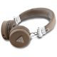 2. Guess Bluetooth ENC GUBH70PGTSPSW Brown Grained Classic Round Shape Headphones