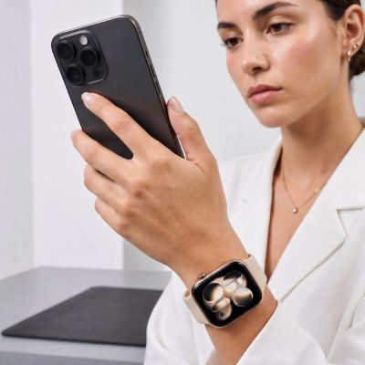 5. Tech-Protect Silicone Strap for Apple Watch 44 / 45 / 46 / 49 mm - Beige