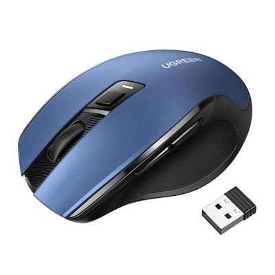 2. Ugreen MU006 optical wireless USB mouse 2.4GHz 4000 DPI - blue