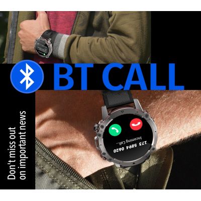 6. Men's Smartwatch Rubicon RNCF18-1 BLACK Bracelet + Strap