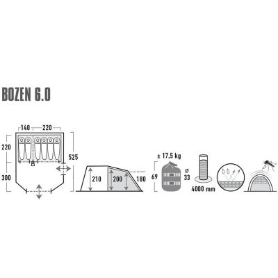 17. High Peak Bozen 6.0 Family Tent 11837