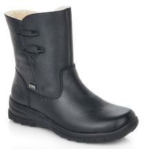 Rieker Z7172-00 Waterproof Leather Women's Comfortable Black Ankle Boots