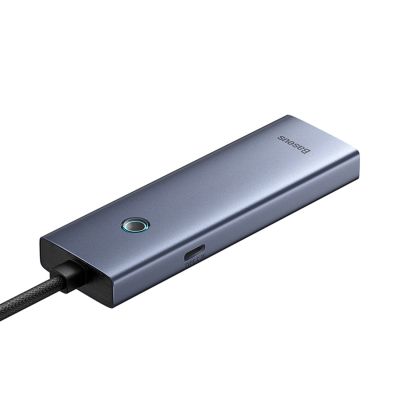 4. Baseus UltraJoy Series USB-A hub 4xUSB-A 3.0 1xUSB-C 5V - gray