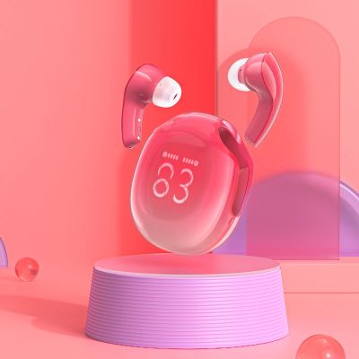 7. Acefast T9 Bluetooth 5.3 in-ear wireless headphones - red