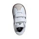4. Adidas VL Court 3.0 Skateboarding Shoes for Kids White and Gray ID9157