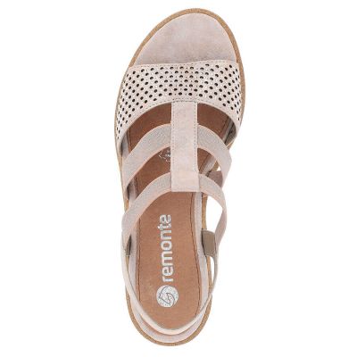 12. Comfortable wedge sandals Remonte W RKR667 rose gold