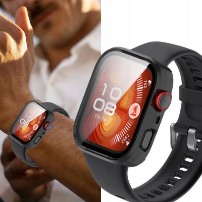 4. Tech-Protect Defense Case for Huawei Watch Fit 4 - Transparent
