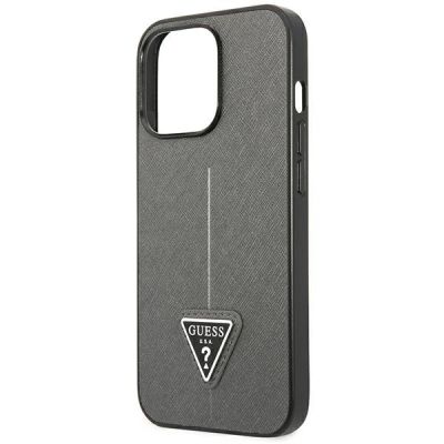 6. Guess GUHCP14LPSATLG iPhone 14 Pro 6.1 "silver / silver hardcase SaffianoTriangle Logo