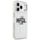 4. Karl Lagerfeld IML Glitter Karl & Choupette Sketch Logo MagSafe Case for iPhone 17 Pro - Clear