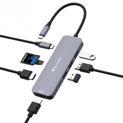 3. Verbatim CMH-08 USB Type-C 5000 Mbit/s Silver