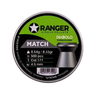 5. 4.5 mm RANGER Diabolo Professional Match flat pellets 500 pcs 0.54 g