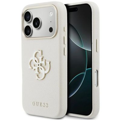 Guess FW Resin Logo Case for iPhone 17 Pro Max - Beige