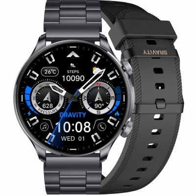 8. Smartwatch Gravity Black Strap + Bracelet GT35-2