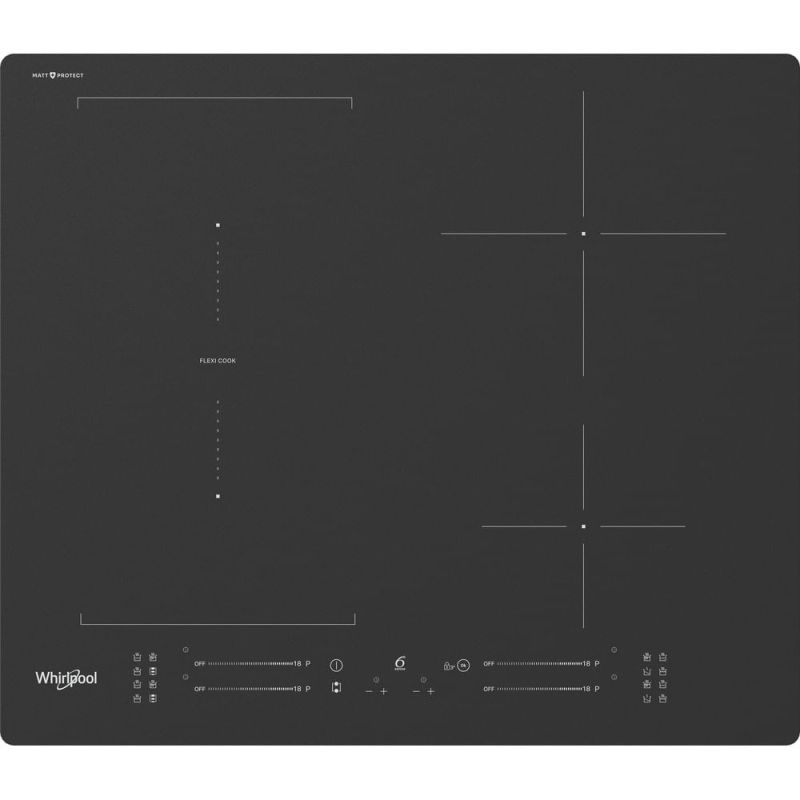 2. Induction hob WHIRLPOOL WF S7560NE BM black matte FlexiSide Chef Control MattProtect