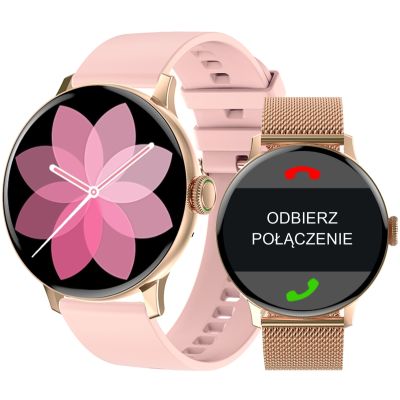 2. GIEWONT Rose Gold Women's Smartwatch GW330-1