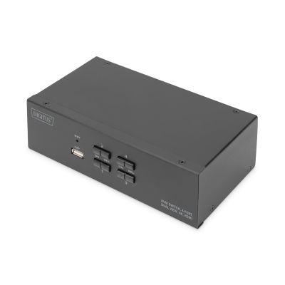 Digitus KVM Switch, 4-Port, Dual Monitor Support, 4K, HDMI®