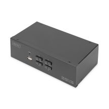 Digitus KVM Switch, 4-Port, Dual Monitor Support, 4K, HDMI®