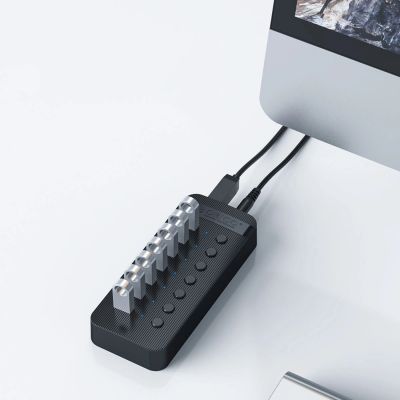 5. Orico CT2U3-13AB 13x USB-A 3.0 Hub with Switches - Black