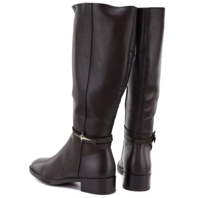 5. Chocolate Brown Women’s Officer Boots Potocki SZ12862