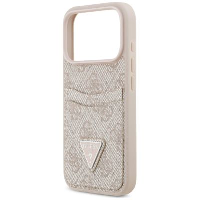 6. Guess 4G nauble Card Triange Case for iPhone 18 Pro / 17 Pro – pink