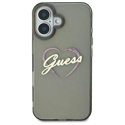 3. Guess IML Heart iPhone 16 Case - Black
