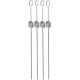 25. SKEWER FOR SHASHLIK 4 PCS. LENGTH 40.5 CM STAINLESS STEEL