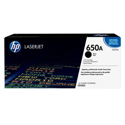 HP 650A Original Black LaserJet Toner Cartridge