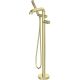 Freestanding bathtub faucet with shower set