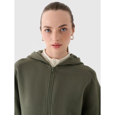 6. Women's sweatshirt with a hood, 4F 4FRAW24TSWSF2055-43S